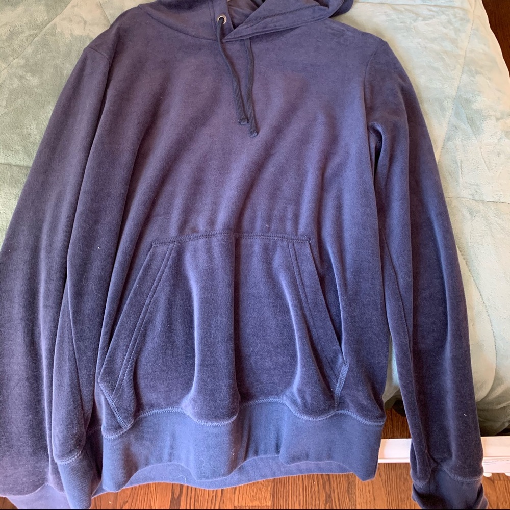 Navy blue drawstring hoodie